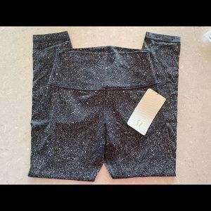 NWT Lululemon Align Pant II high rise 7/8 length Sz 6 in speckled black